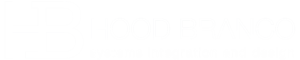 Hood Branco logo, company logo, white text